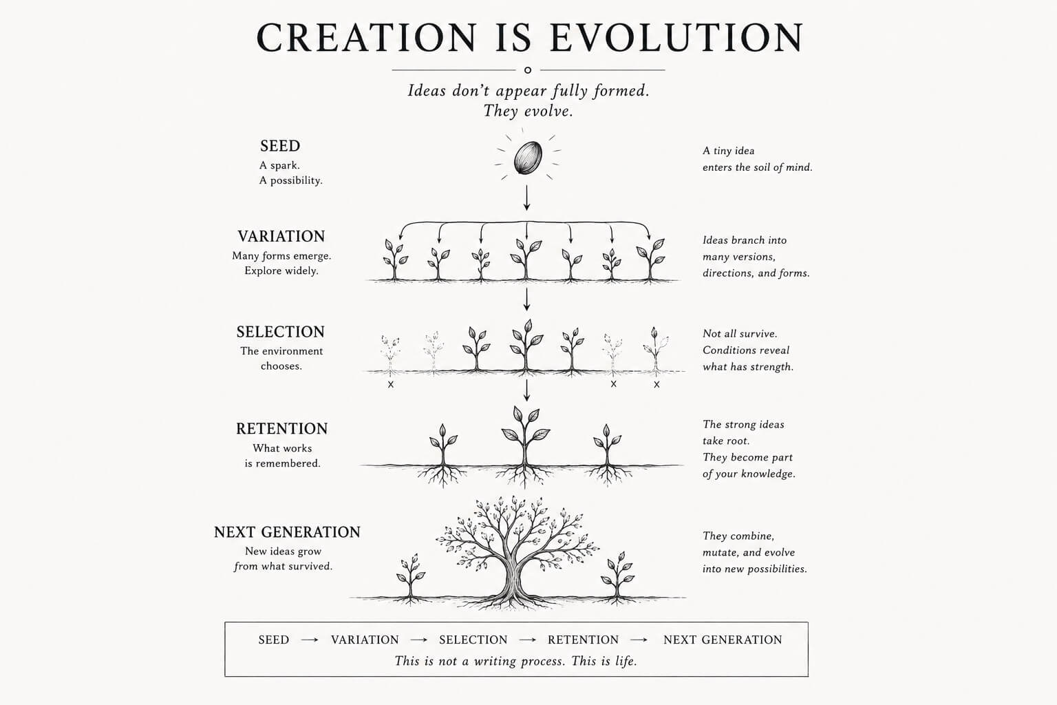 Variation, Selection and Retention